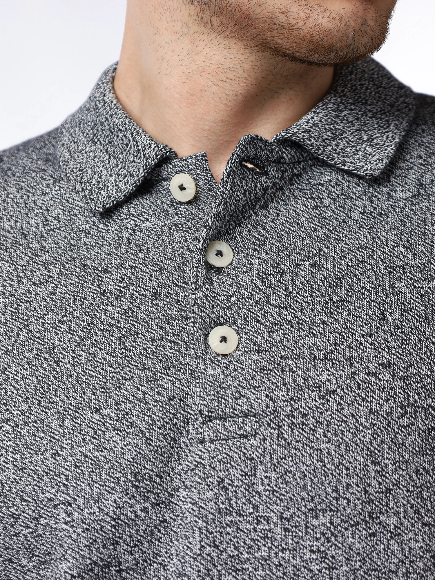 Джемпер поло прямого кроя из натурального хлопка